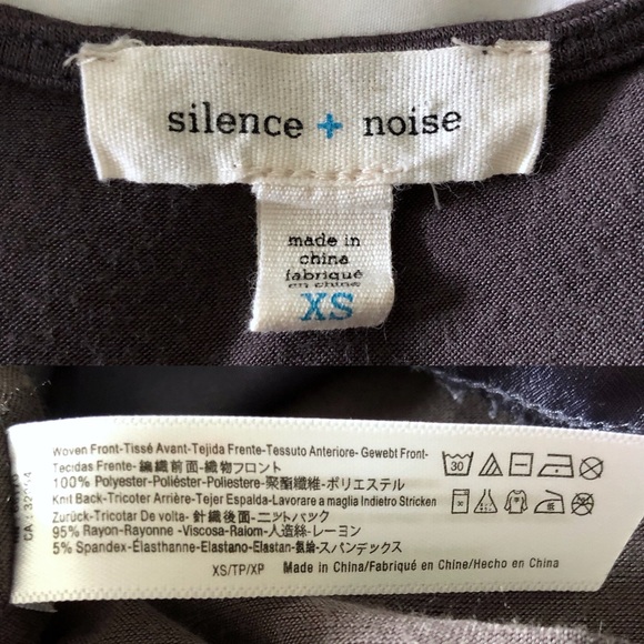 Silence + Noise Gray Mixed Material Top - Picture 5 of 5